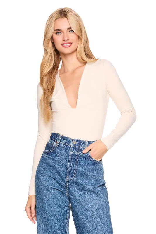 long sleeve open front top