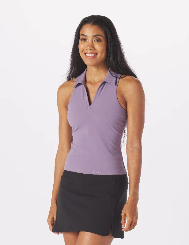 Ace Polo Tank: Amethyst