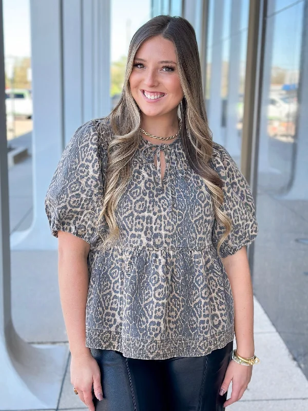 Leopard Lovin' Babydoll Top