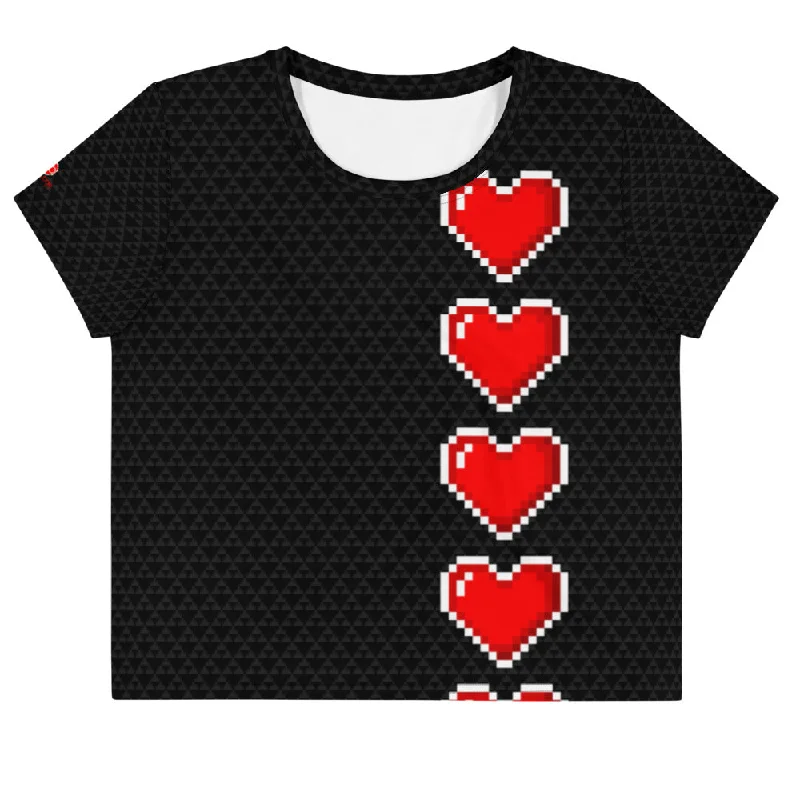 Loaded Hearts Loose Crop Top