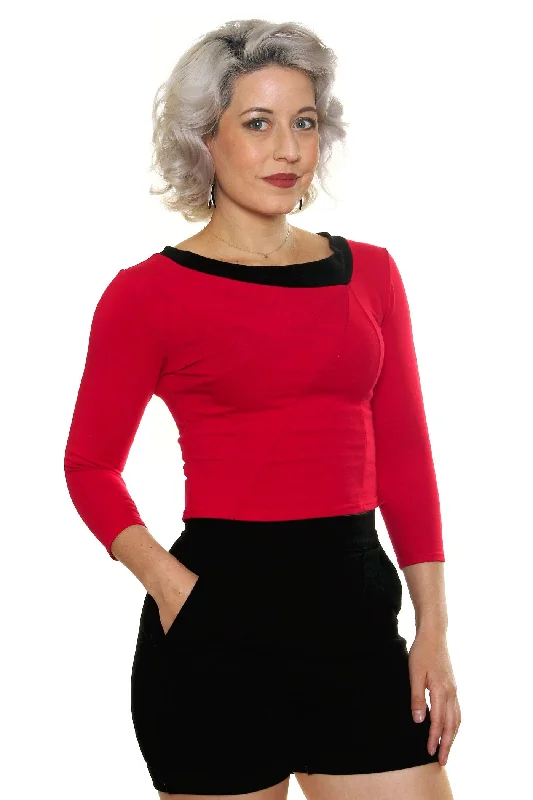 Original Retro Crop Top in Red