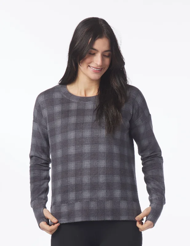 Lounge Long Sleeve: Black McGregor Plaid