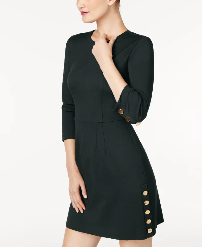 Trina Turk Button Detail Ponte Sheath Dress