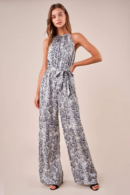 Gone Wild Snakeskin Jumpsuit