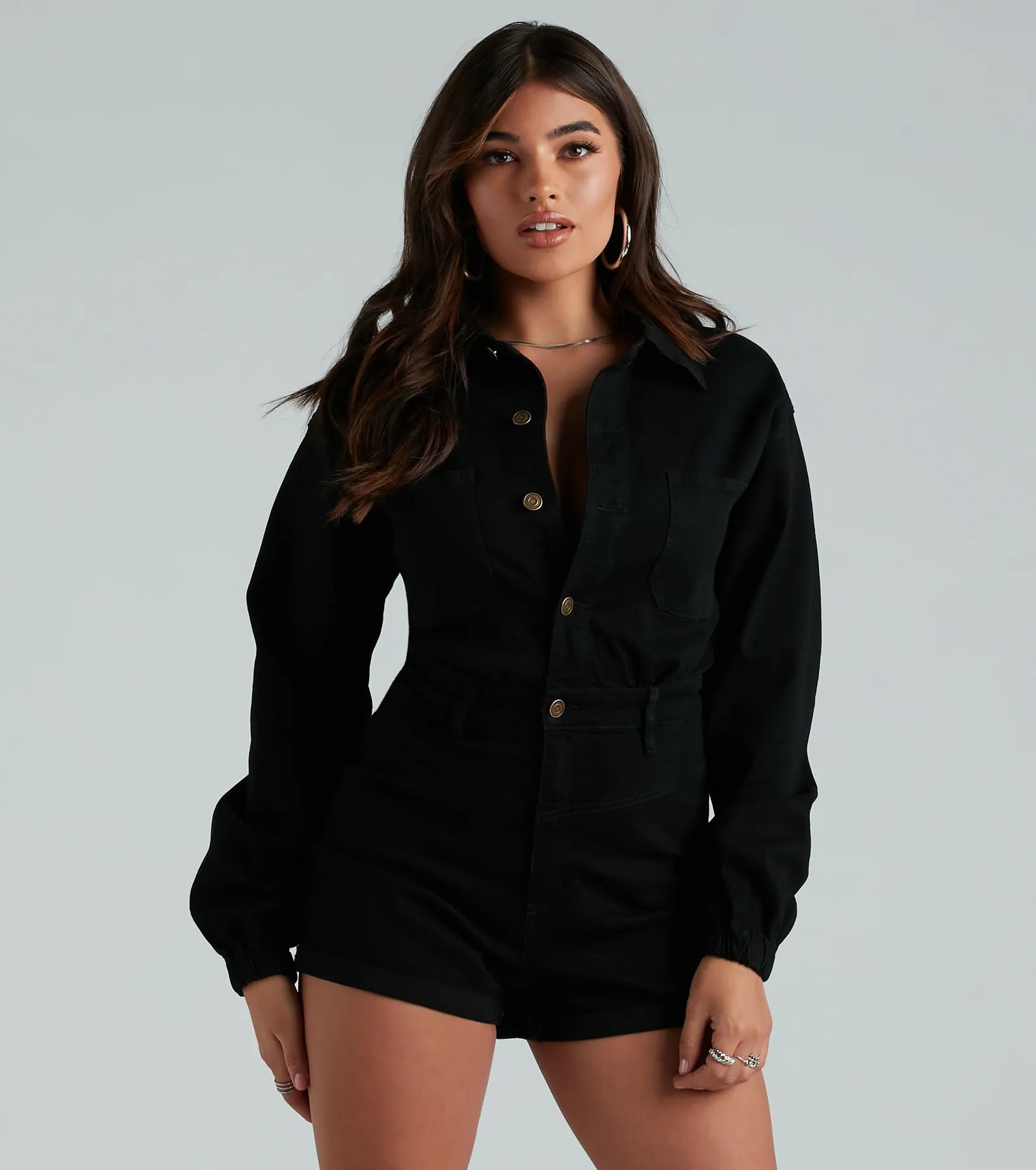 Daytime Adventure Utility Denim Romper