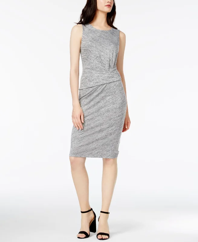 Bar III Heathered Ruched Dress