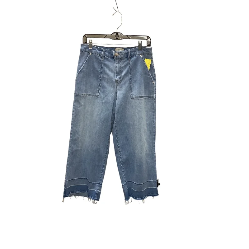 Jeans Wide Leg By Logo In Blue Denim, Size: 10