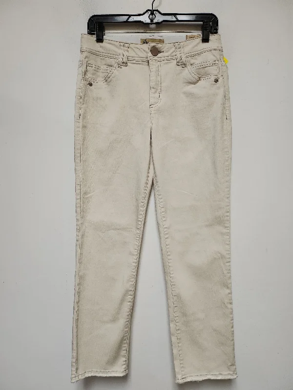 Jeans Straight By Democracy In Cream Denim, Size: 6