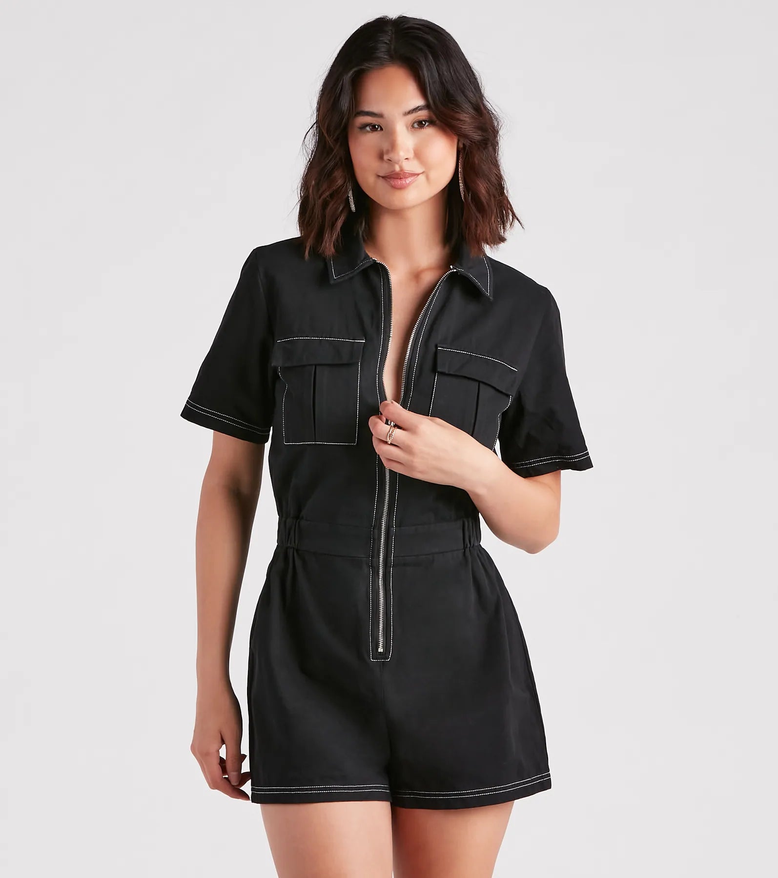 Trendsetting Babe Utility Romper