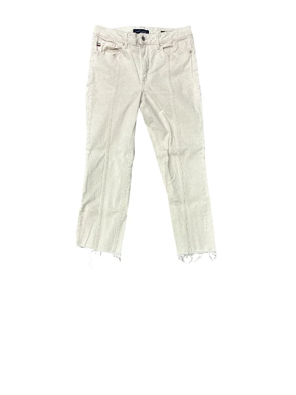 Jeans Straight By Tommy Hilfiger In Beige, Size: 12