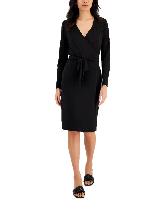 Alfani Womens Wrap Dress