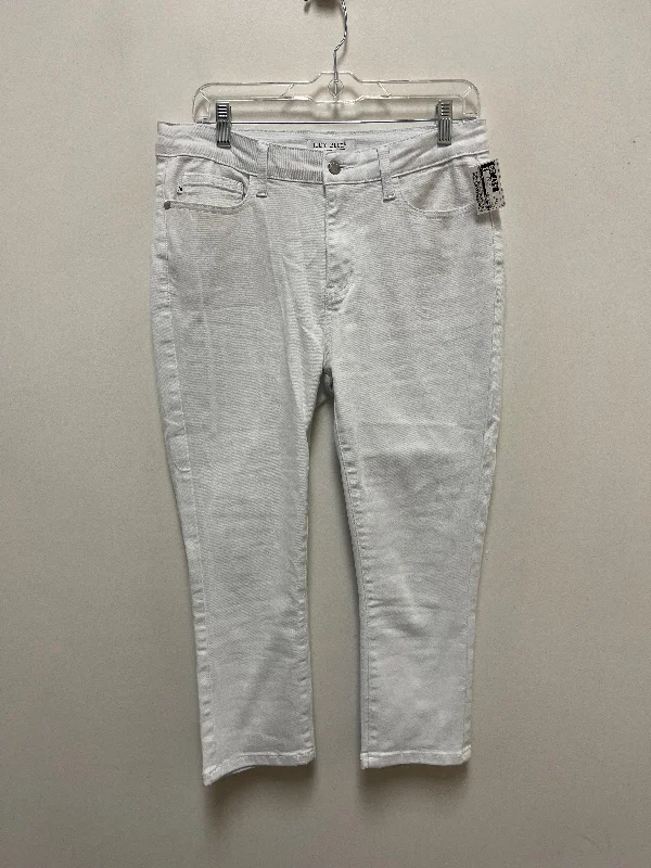 Jeans Skinny By Judy Blue In White, Size: 10