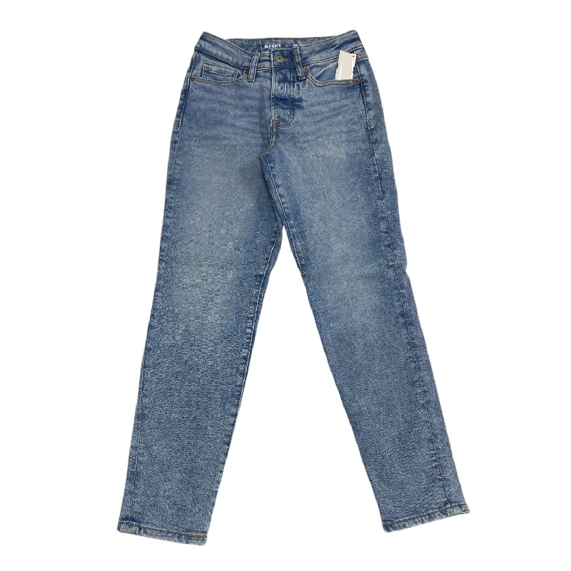 Jeans Straight By Old Navy In Blue Denim, Size: 0