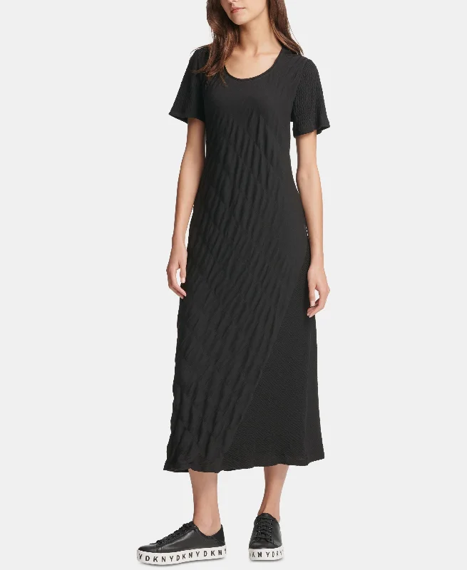 DKNY Textured Midi Dress