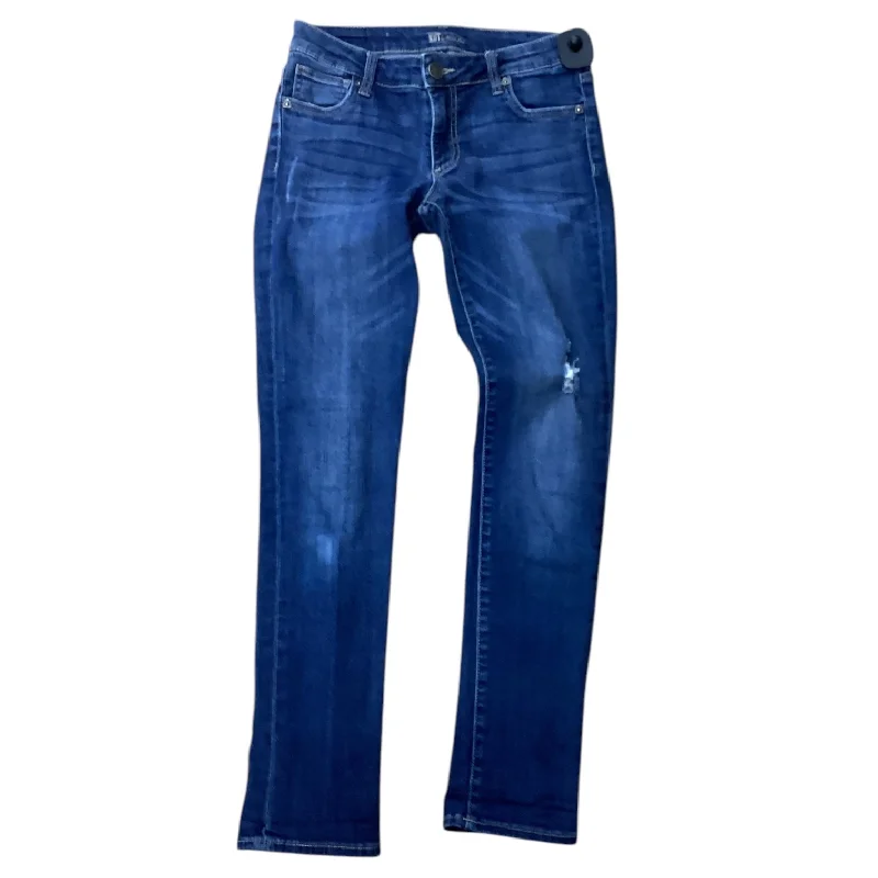 Jeans Straight By Kut In Blue Denim, Size: 0