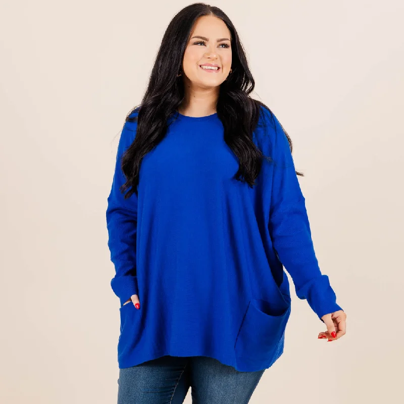 Snow Whispers Tunic, Cobalt Blue