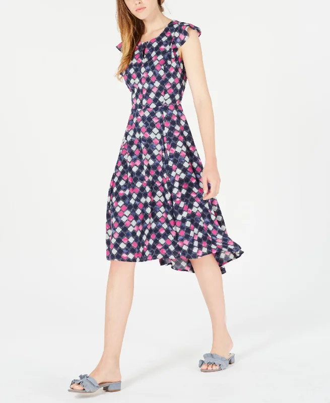 Maison Jules Floral Print High Low Dress