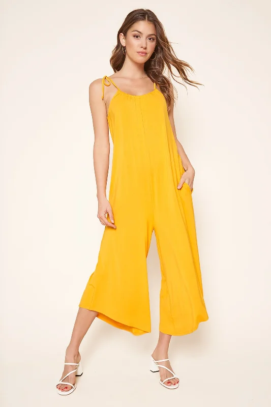 Florence Flowy Sleeveless Jersey Knit Jumpsuit