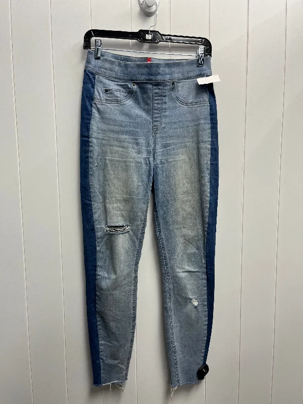 Jeans Straight By Spanx In Blue Denim, Size: M