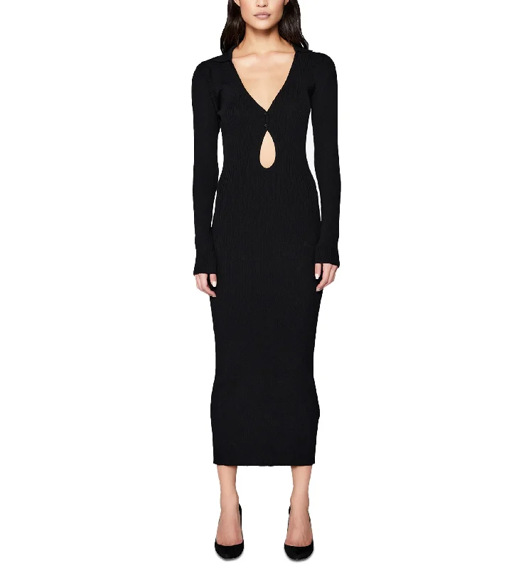 Bardot Rosario Long Sleeve Cutout Dress in Black