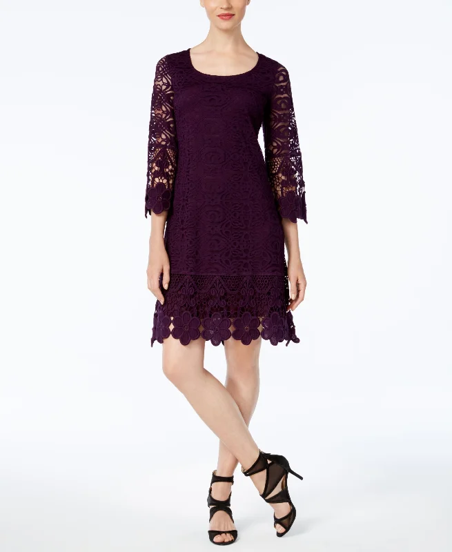 Alfani Crochet Trim Illusion Dress