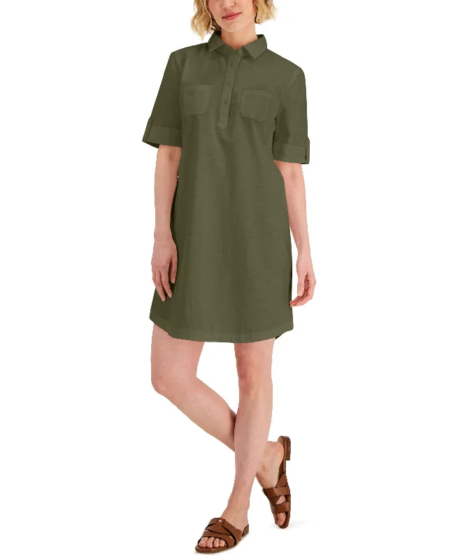 Karen Scott Womens Cotton Dress