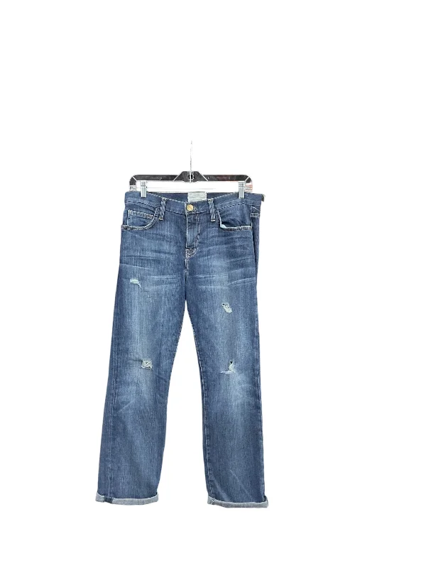 Jeans Boyfriend By Current Elliott In Blue Denim, Size: 0