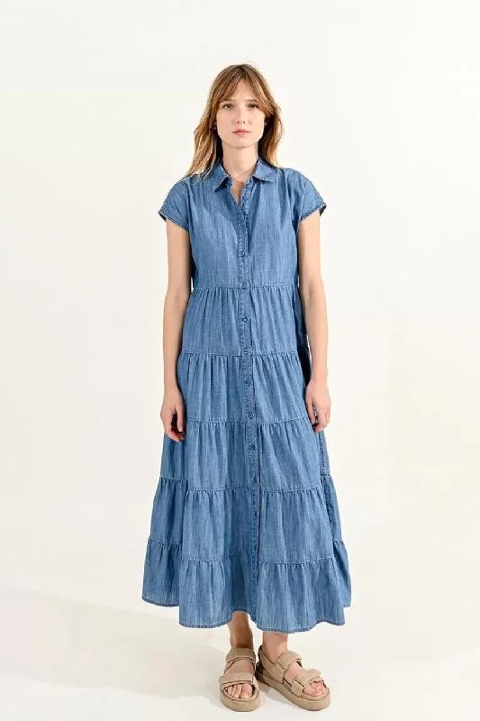 Molly Bracken Denim Blue Dress