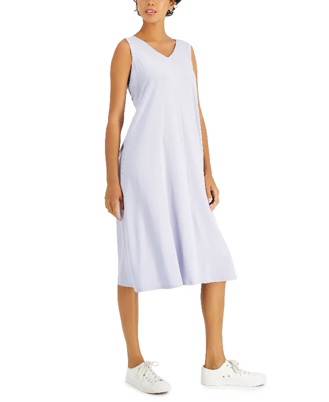 Eileen Fisher V Neck Sleeveless Dress