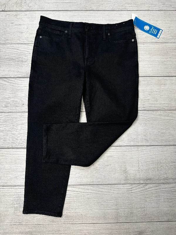 Jeans Straight By Madewell In Black Denim, Size: 14p