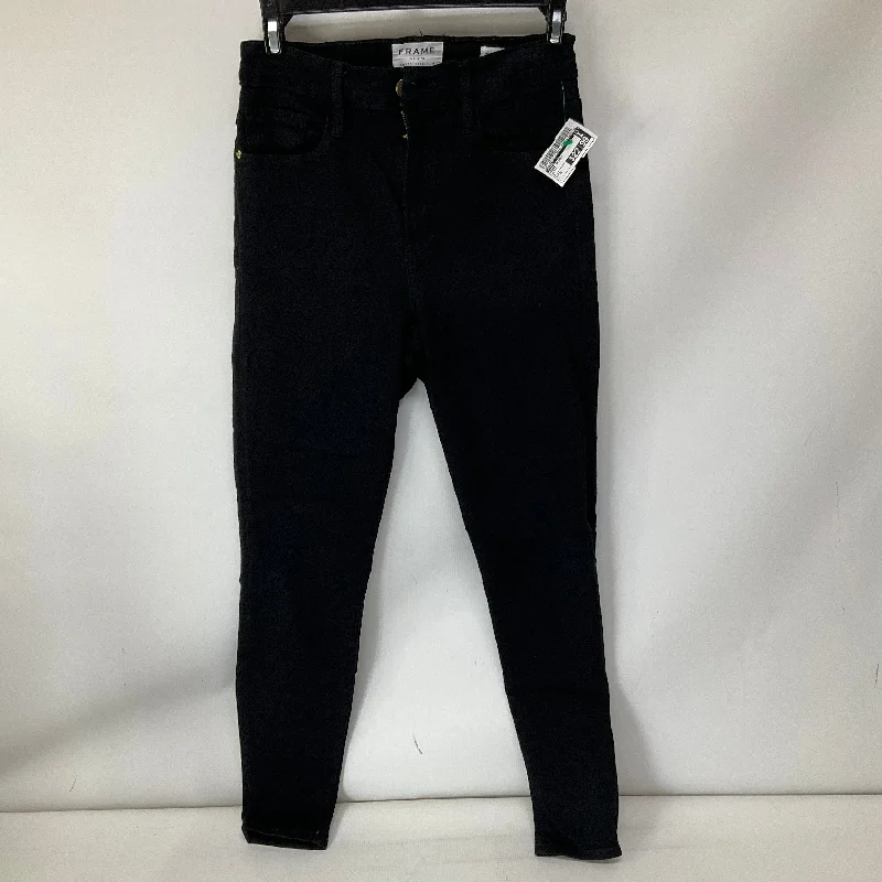 Jeans Skinny By Frame In Black, Size: 0