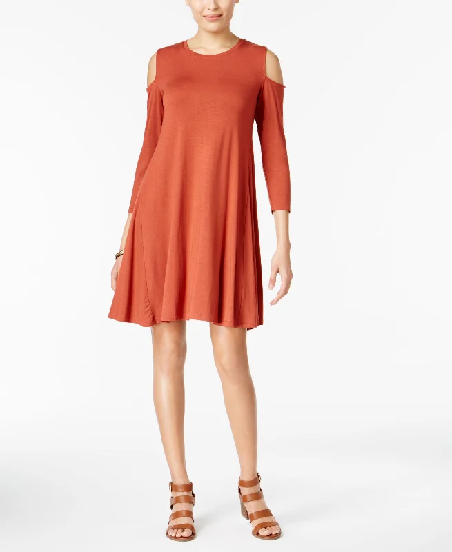 Style & Co Cold Shoulder A Line Dress