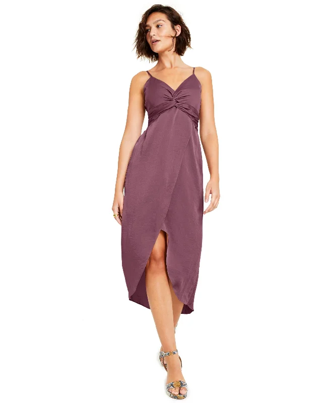 Bar III Womens Twist-Front Cami Dress