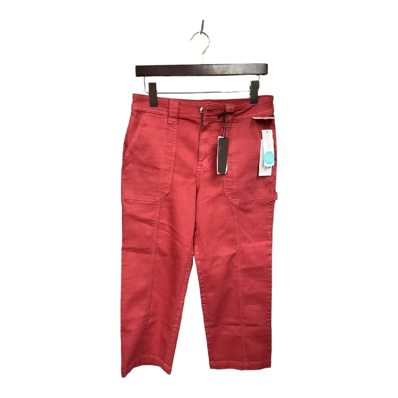 JEANS WIDE LEG   CMC in RED DENIM, Size: 4PETITE