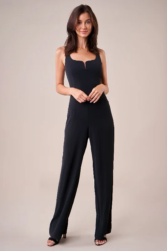 Pin Up Notch Square Neck Jumpsuit