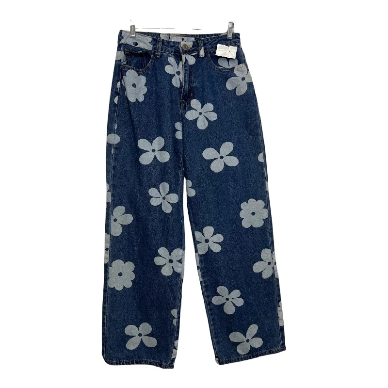 Jeans Flared By Clothes Mentor In Flowered, Size: 7