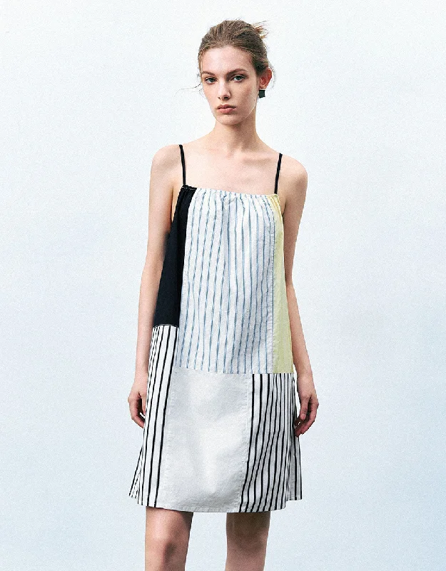 Striped Mini A-Line Dress