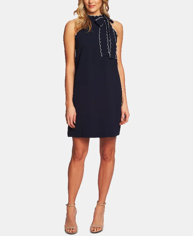 Cece Scallop Trim Shift Dress