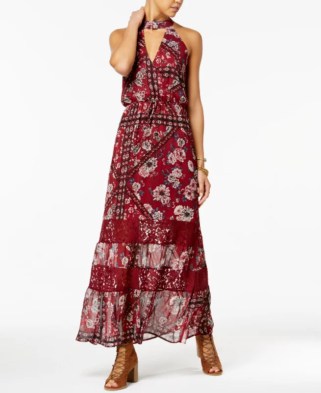 American Rag Juniors Printed Choker Maxi Dress