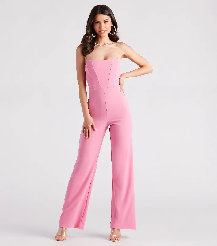 Fit To Perfection Strapless Corset Jumpsuit