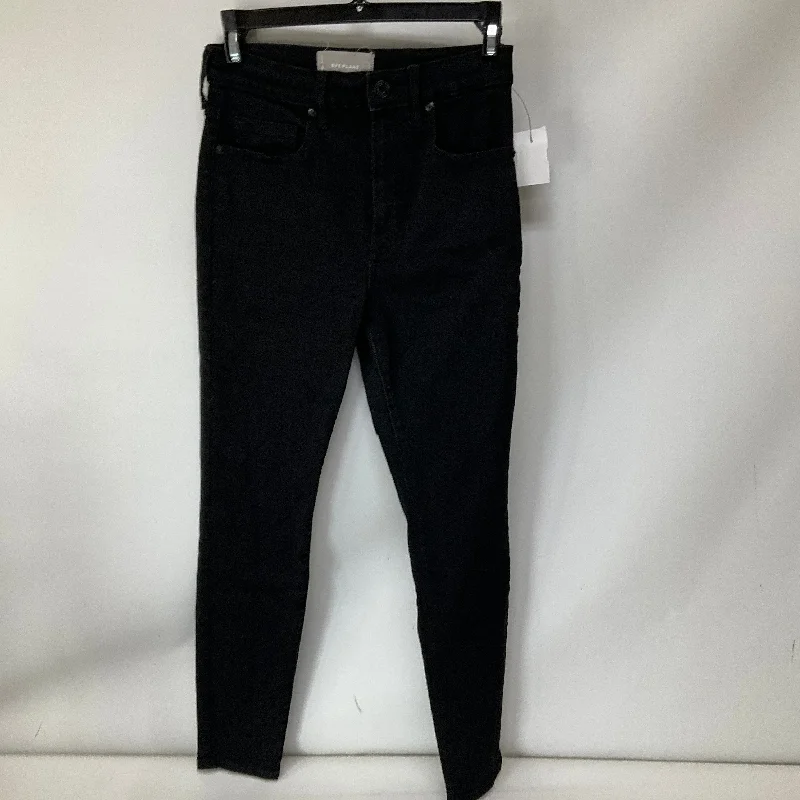 Jeans Straight By Everlane In Black Denim, Size: 4