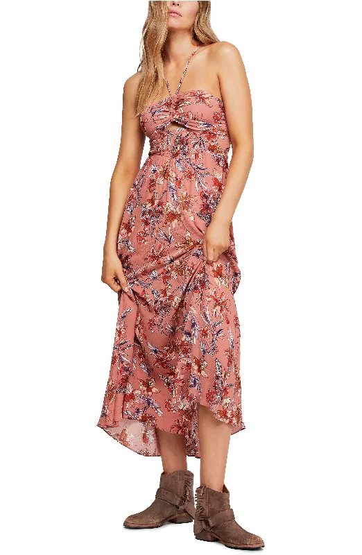 Free People Smocked Printed Maxi Dress