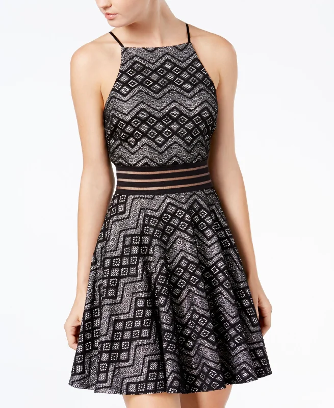 City Studios Juniors Geometric Lace Dress